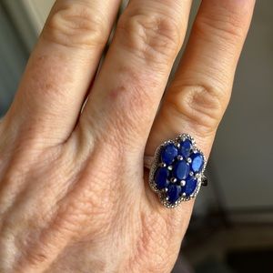 Lapis in Sterling silver size 8 ring